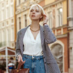 Street,Fashion,Photo,Of,Elegant,Woman,Wearing,Trendy,White,Blouse,